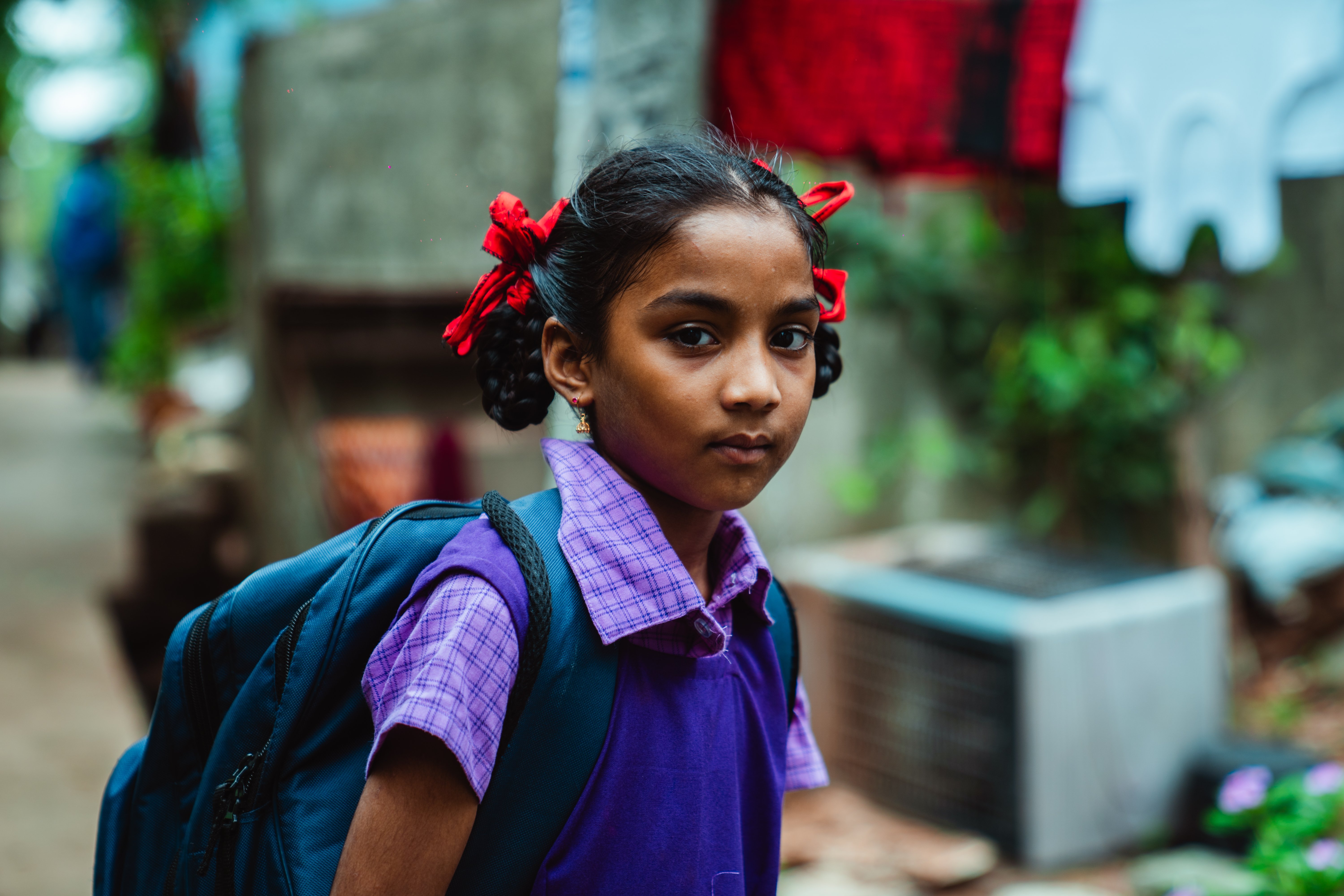 Bambina villaggio tribale India