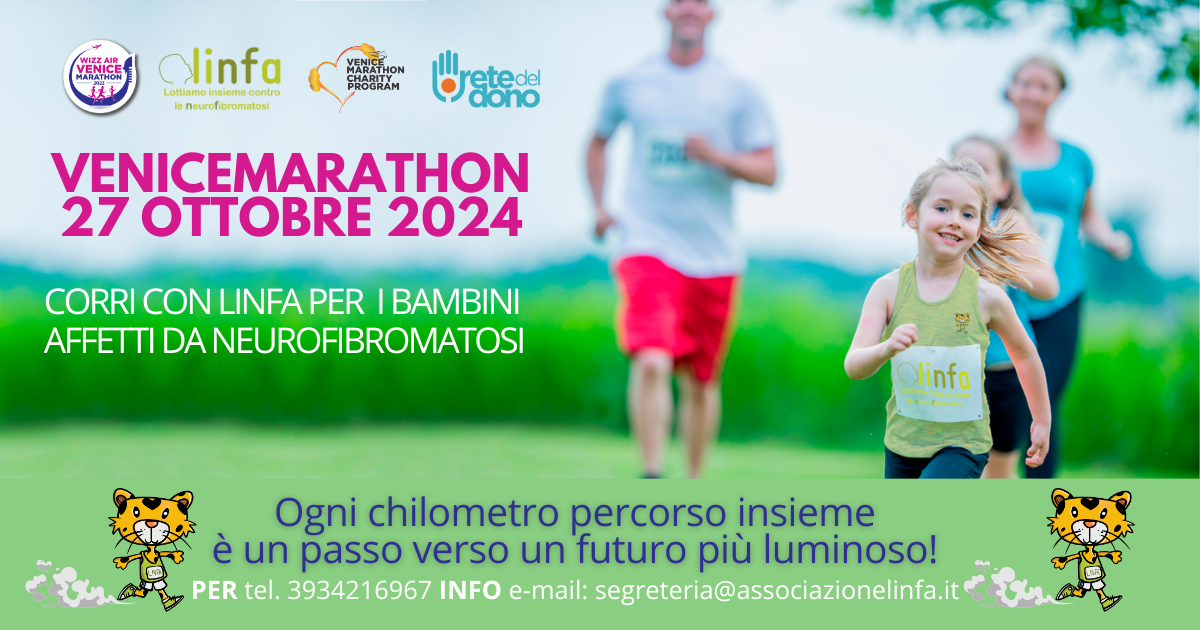 Corri con Linfa per i bambini affetti da neurofibromatosi