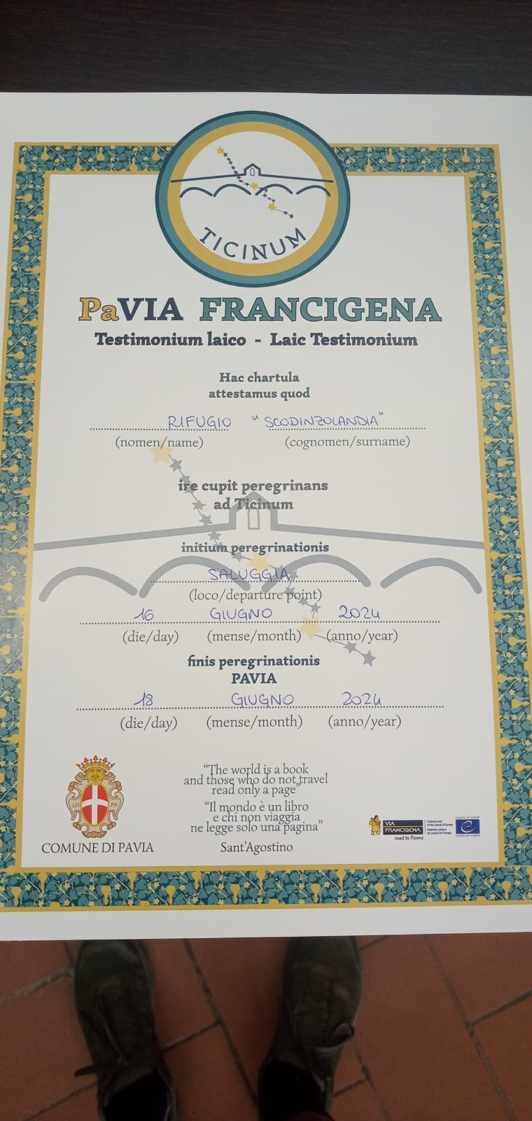 TAPPA PAVIA 