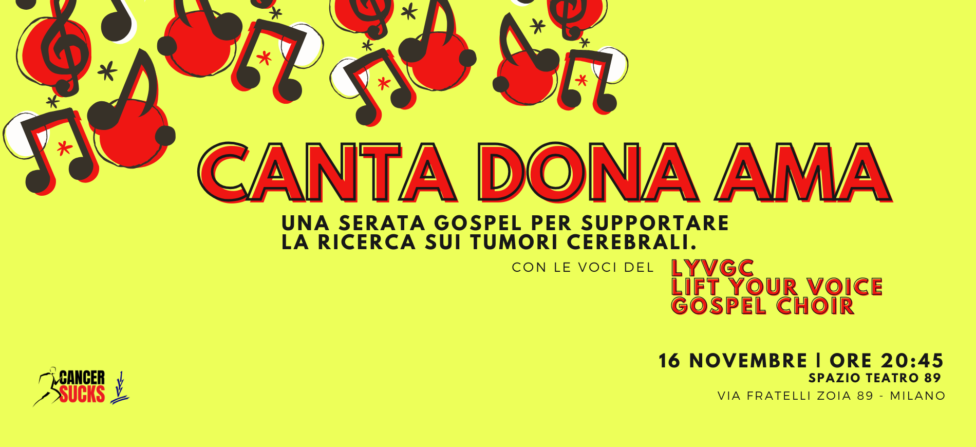 Rete del Dono Cancer Sucks Evento Ticketing Concerto Gospel Milano Novembre 2024