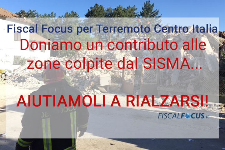 Fiscal Focus per Terremoto Centro Italia-Antonio Gigliotti