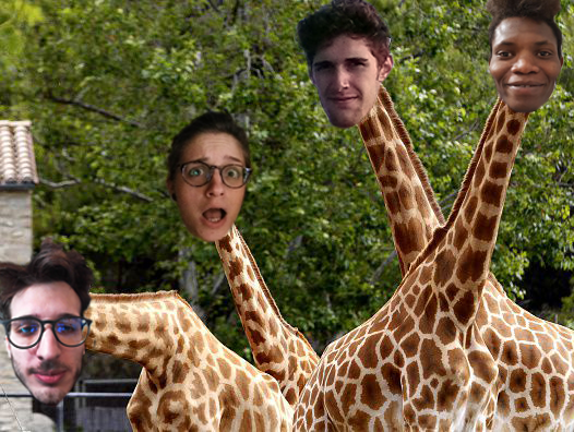Le giraffe-Jacopo, Fabiola, Paolo e Andrea