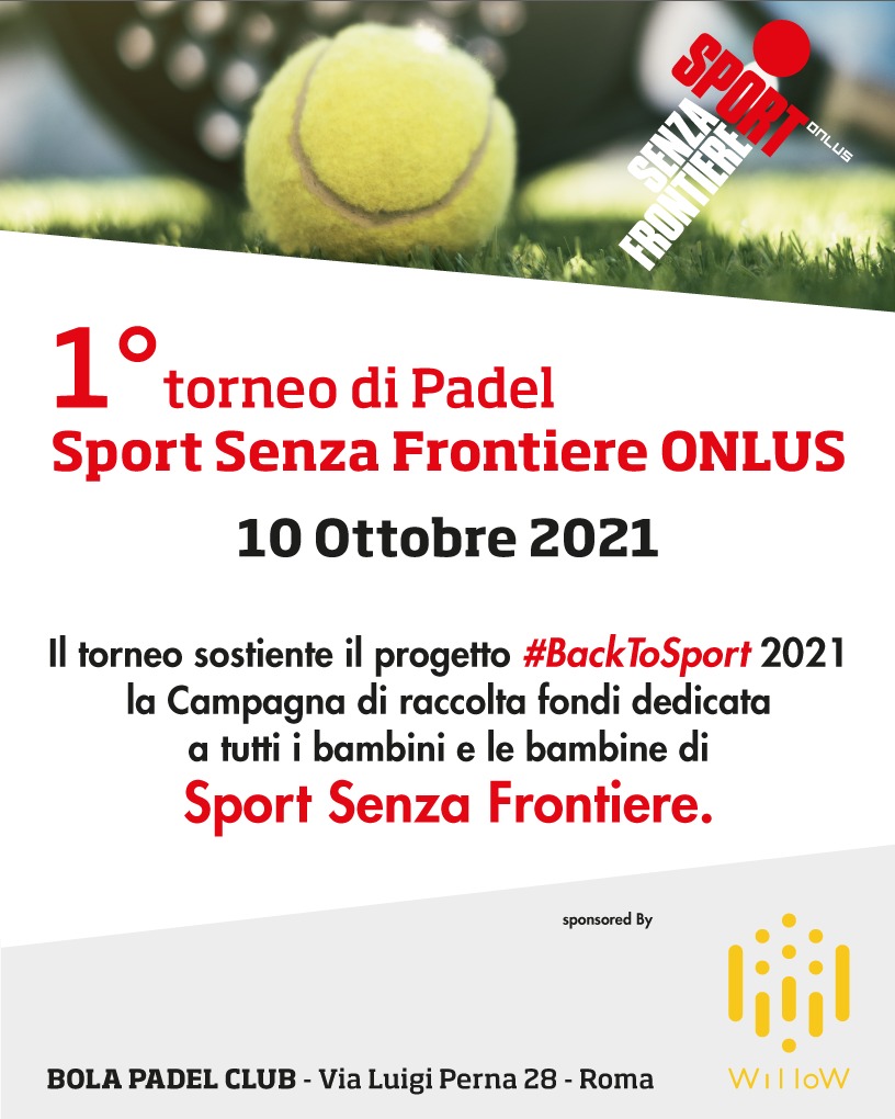 Torneo di Padel Solidale-Sport Senza Frontiere Onlus