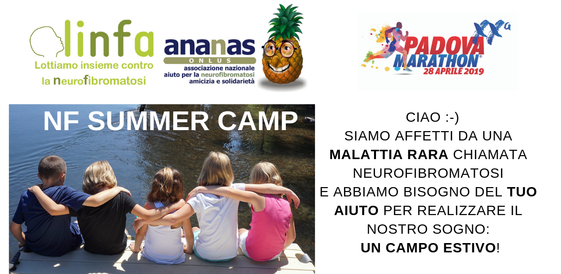 NF Summer Camp per i piccoli pazienti -Linfa+Ananas contro la neurofibromatosi