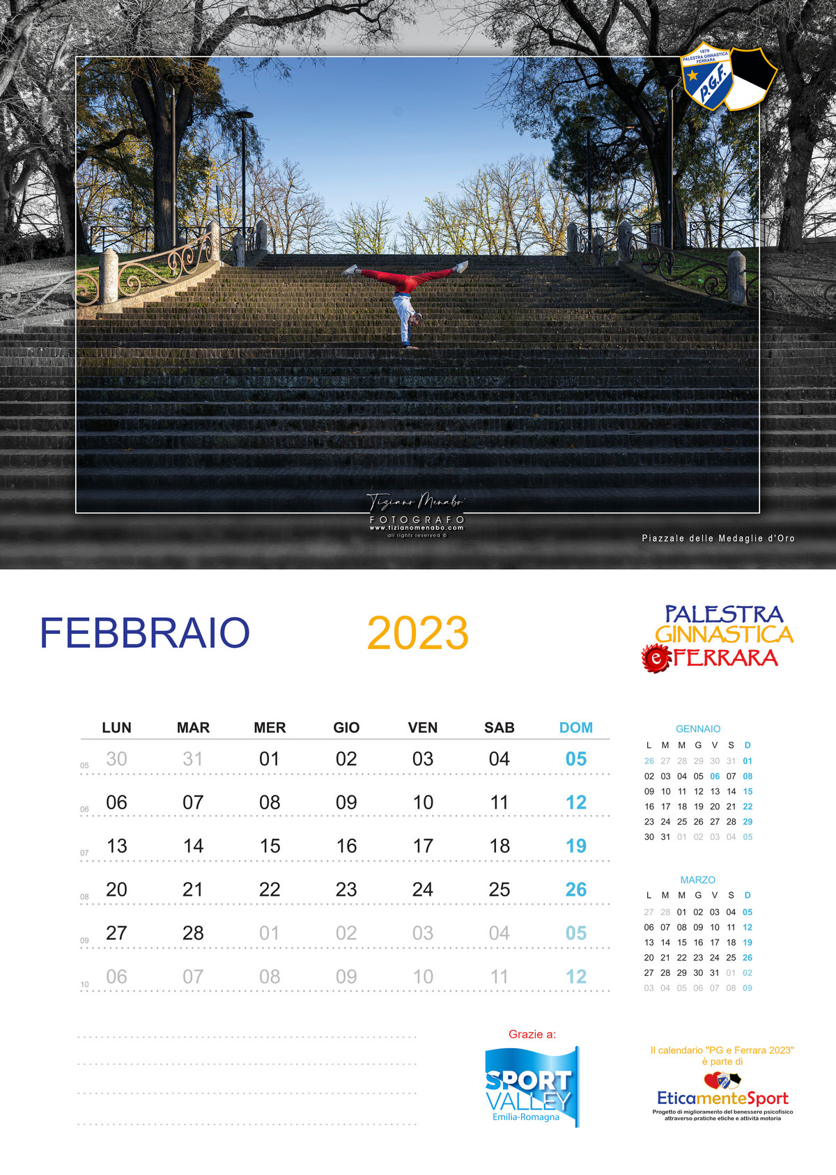 Calendario PG e Ferrara 2023-Palestra Ginnastica Ferrara a.s.d.